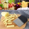 img-aadcd4117cc2bca3e2579e2c259f85e8 Potato Carrot Vegetable Crinkle Wavy Chopper Cutter Blade French Fry Slicer Easy Quick Kitchen Tool Knife Stainless Steel Blade 2 Packs/Set