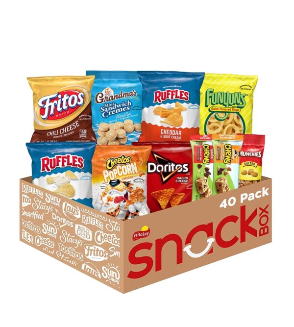 img-ac399c4861005cd2e20a397fa584df7a Tasty Snacks Variety Pack, Frito-Lay Chips, Nuts, Cookies and Quaker Chewy Bars, 40 Count