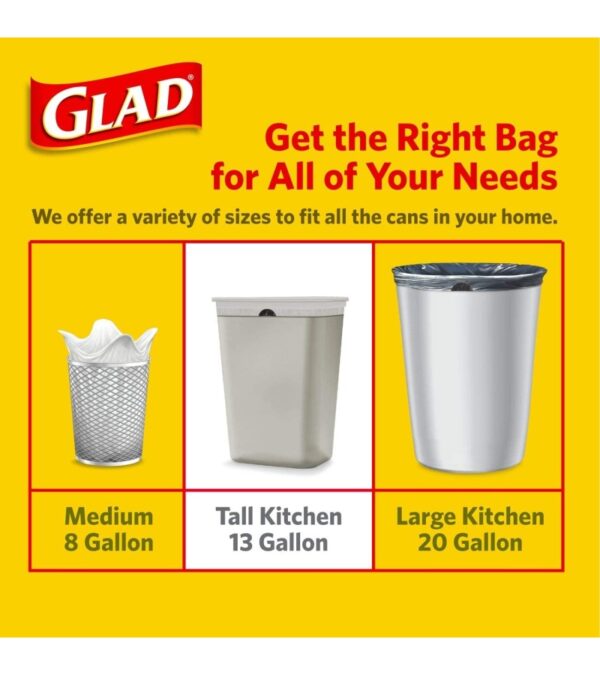 img-ac563e7d2aaed5edce1fba0c178f791f Glad Tall Kitchen Drawstring Trash Bags – OdorShield 13 Gallon Grey Trash Bag, Febreze Fresh Clean – 80 Count