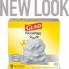 Glad ForceFlex Tall Kitchen Drawstring Trash Bags, 13 Gal, OdorShield, 80 Ct