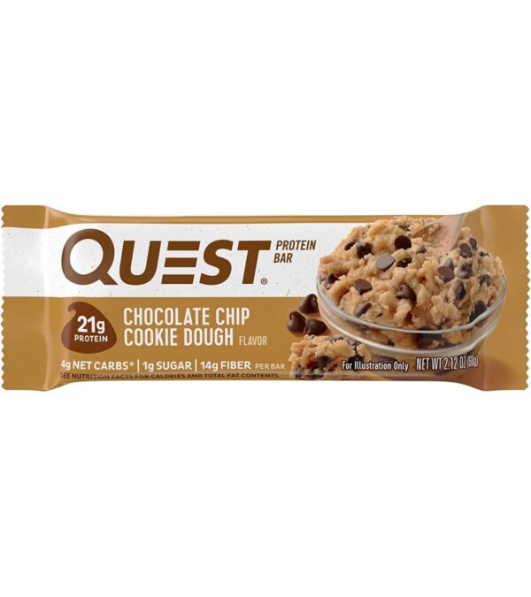 img-adbec99ae7b1271322750dda1d98ac17 Quest Nutrition Chocolate Chip Cookie Dough Protein Bars, High Protein, Low Carb, Gluten Free, Keto Friendly, 12 Count