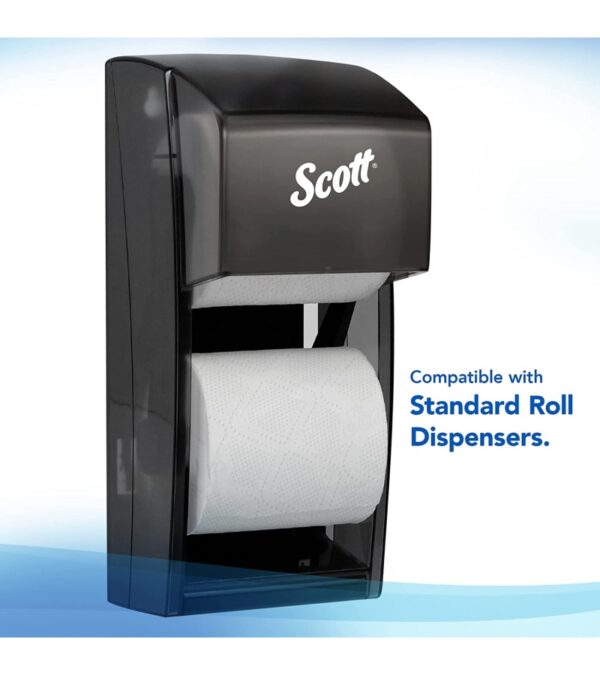 img-af8cbff3e39994aa226c6cc2eed59de7 Scott Professional 100% Recycled Fiber Standard Roll Bathroom Tissue (13217), 2-Ply, White, 80 Rolls / Case, 473 Sheets / Roll, 37,840 Sheets / Case