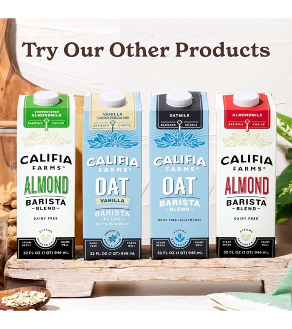 img-b077f81b68d7302f7f22eb45039392c6 Califia Farms – Oat Barista Blend Oat Milk, 32 Oz (Pack of 6), Shelf Stable, Dairy Free, Plant Based, Vegan, Gluten Free, Non GMO, High Calcium, Milk Frother, Creamer, Oatmilk