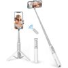 img-b65e4da565c33a6078b05f977f041ed6 ATUMTEK Bluetooth Selfie Stick Tripod, Extendable 3 in 1 Aluminum Selfie Stick with Wireless Remote and Tripod Stand 270 Rotation for iPhone 13/12/11 Pro/XS Max/XS/XR/X, Samsung and Smartphone White