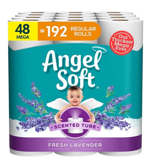 img-b68a64e12bce1fa88f5cd768092bb281 Angel Soft Toilet Paper with Fresh Lavender Scent, 48 Mega Rolls = 192 Regular Rolls, 2-Ply Bath Tissue