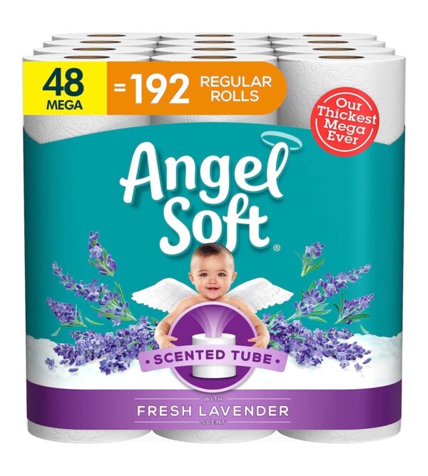 img-b68a64e12bce1fa88f5cd768092bb281 Angel Soft Toilet Paper with Fresh Lavender Scent, 48 Mega Rolls = 192 Regular Rolls, 2-Ply Bath Tissue