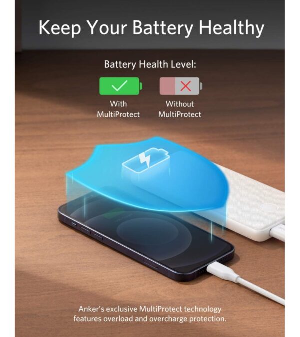 img-b7bd735fe2445603445ce99f923b830e Anker Portable Charger, 313 Power Bank (PowerCore Slim 10K) 10000mAh Battery Pack with High-Speed PowerIQ Charging Technology and USB-C (Input Only) for iPhone, Samsung Galaxy, and More (White)