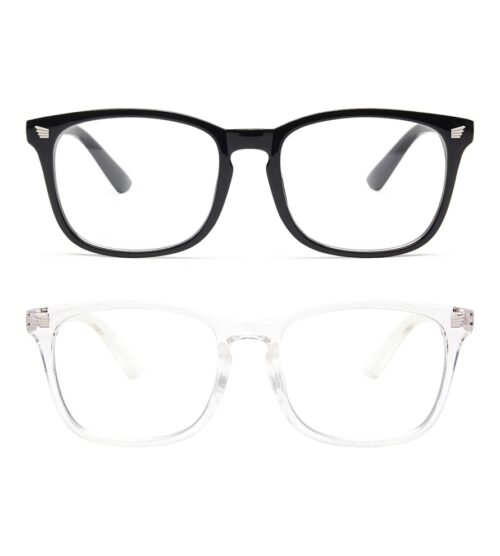 img-b7d1bf432d4aece35f92f65abf5d69fc livho 2 Pack Blue Light Blocking Glasses, Computer Reading/Gaming/TV/Phones Glasses for Women Men,Anti Eyestrain & UV Glare (Light Black+Clear)