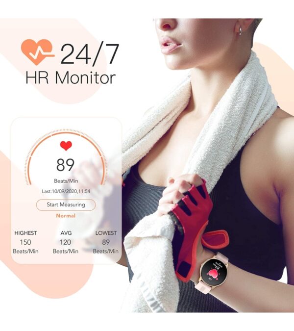 img-b8fb90016b601b53b4630610a32dbd95 AGPTEK Smart Watch, IP68 Waterproof Smartwatch for Men Women Activity Tracker with Full Touch Color Screen Heart Rate Monitor Pedometer Sleep Monitor for Android and iOS Phones (Blue)