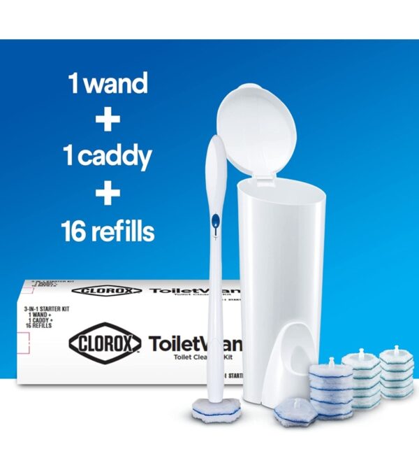 img-b9834214e276693c454fc8995c6f8d23 Clorox ToiletWand Disposable Toilet Cleaning Kit, Toilet Brush, Toilet and Bathroom Cleaning System with Storage Caddy and 16 Disinfecting ToiletWand Refill Heads (Package May Vary)