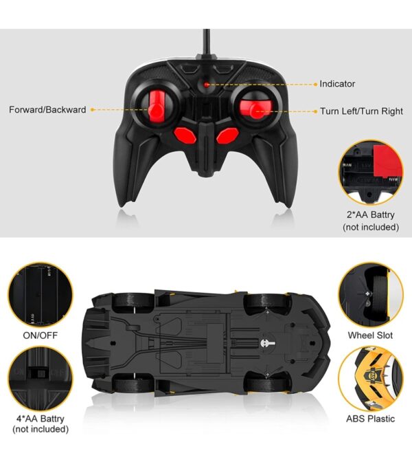 img-bf93090a4ba8dab0b3bf29d96d495522 Growsland Remote Control Car, RC Cars Xmas Gifts for Kids 1/18 Electric Sport Racing Hobby Toy Car Yellow Model Vehicle with Lights and Controller Kids Toys Gifts for 4 5 6 7 8-12 Year Old Boys Girls