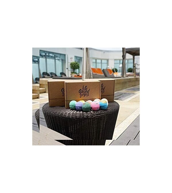 LifeAround2Angels Bath Bombs Gift Set 12 USA made Fizzies, Shea & Coco Butter Dry Skin Moisturize, Perfect for Bubble & Spa Bath. Handmade Birthday Mothers day Gifts idea For Her/Him, wife, girlfriend