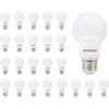 img-c107fba0039a9aa456ce3467850f17ce SYLVANIA LED A19 Light Bulb, 60W Equivalent, Efficient 8.5W, 10 Year, 2700K, 800 Lumens, Frosted, Soft White – 24 Pack (74765), Packaging may vary.