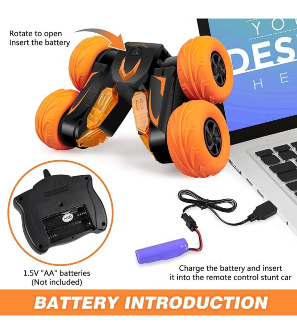 img-c4249a67f810bfab596189c181bff855 VILICO Electric Competitive RC Stunt Car Toy for Kids,Remote Control Car,Double-Sided Rotation 360°,High-Speed 4WD Off-Road Vehicle for Boys Girls,Gift Toys for Boys 3 4 5 6 7 8 9 10 11 12 Year Old