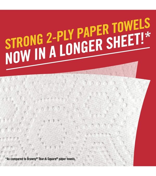 img-c59dcfe3819845bfb789fa85790b28f0 Brawny Tear-A-Square Paper Towels, 16 Double Rolls = 32 Regular Rolls, 3 Sheet Size Options, Quarter Size Sheets