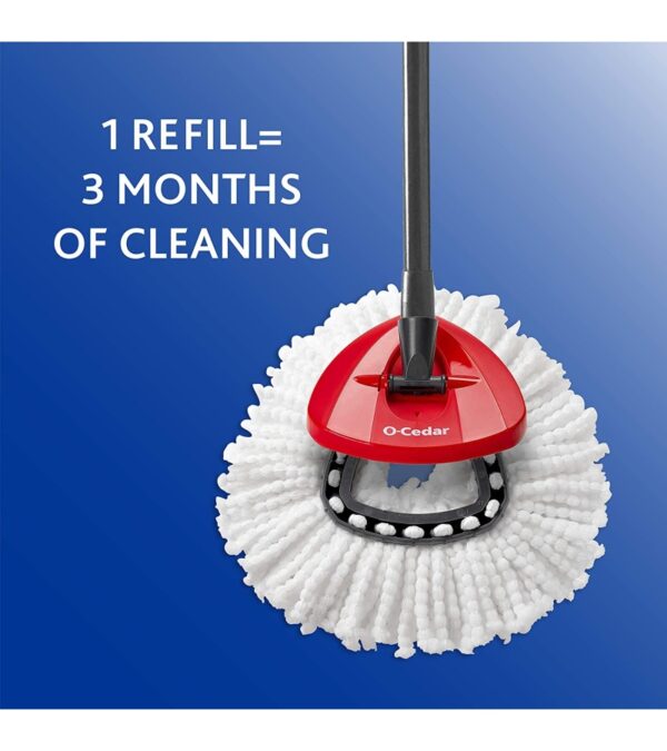 img-c6cbff6392d41b77358bdf3856932a1c O-Cedar EasyWring Microfiber Spin Mop, Bucket Floor Cleaning System, Red, Gray