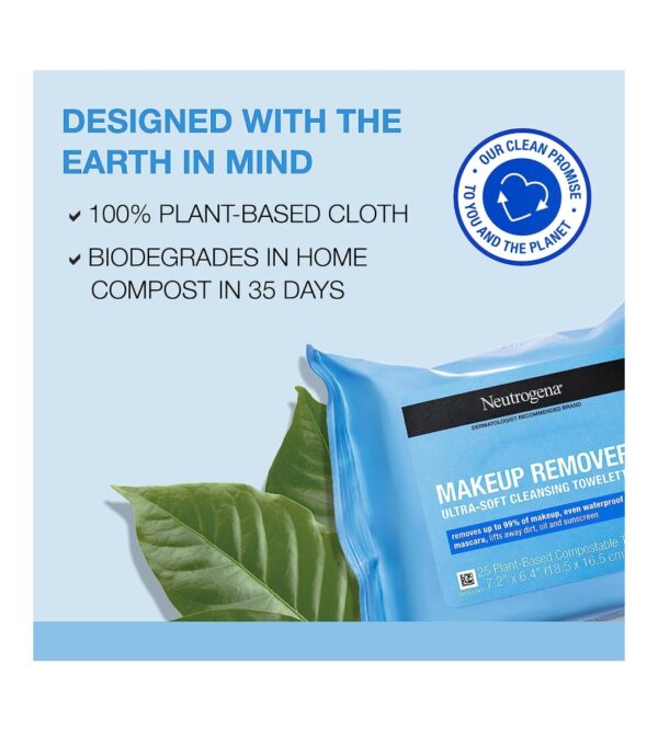 img-c71f0105c15550a535acac5d0d507954 Neutrogena Cleansing Fragrance Free Makeup Remover Face Wipes, Cleansing Facial Towelettes for Waterproof Makeup, Alcohol-Free, Unscented, 100% Plant-Based Fibers, Twin Pack, 2 x 25 ct