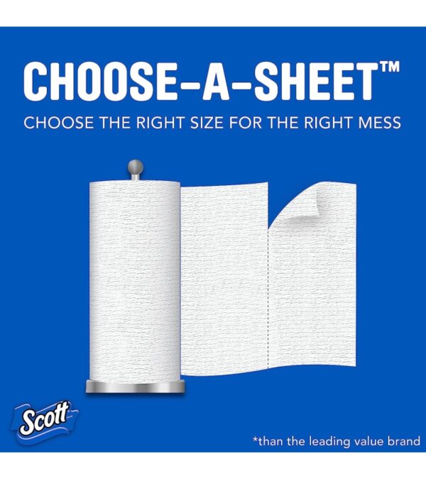 img-c861daee20683f27bdf1f31cd6ac8ffe Scott Paper Towels, Choose-A-Sheet – 30 Mega Rolls (2 Packs of 15) = 56 Regular Rolls (102 Sheets Per Roll)