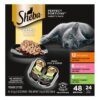 img-c964d8b73b0c2da0c96e6c5e37dc8a47 SHEBA PERFECT PORTIONS Cuts in Gravy Wet Cat Food Trays (24 Count, 48 Servings), Roasted Chicken, Gourmet Salmon and Tender Turkey Entrée, Easy Peel Twin-Pack Trays