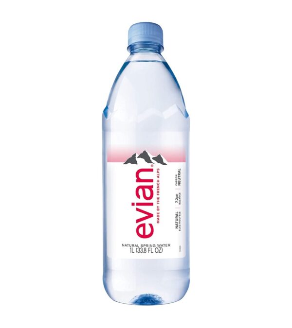 img-cc38f543fe629a4ba9de9270ee15f400 evian Natural Spring Water, Naturally Filtered Spring Water in Large Bottles, 33.81 Fl Oz (Pack of 12)