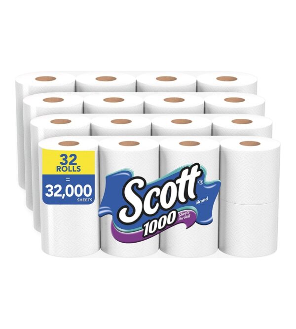 img-cc9318830a83efc1bce56dd62669a29c Scott 1000 Toilet Paper, 32 Regular Rolls, Septic-Safe, 1-Ply Toilet Tissue