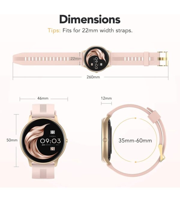 img-cf1fb0a4f9b3da77cab914da056dbd29 AGPTEK Smart Watch, IP68 Waterproof Smartwatch for Men Women Activity Tracker with Full Touch Color Screen Heart Rate Monitor Pedometer Sleep Monitor for Android and iOS Phones (Blue)