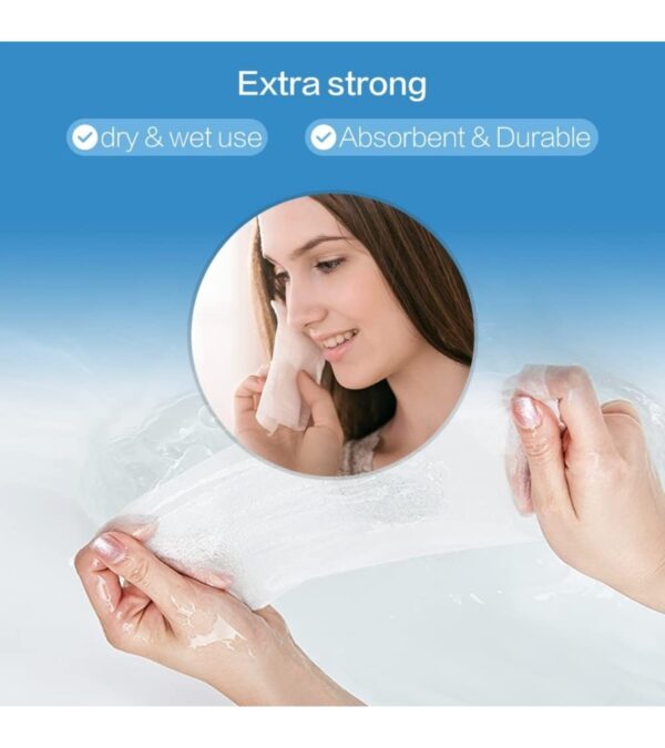 img-d3aeb266fa1ee6a13e2aa3a0e38b146a Winner Soft Dry Wipe, Made of Cotton Only, 600 Count Unscented Cotton Tissues for Sensitive Skin OEKO-Tex Safety Certified Chemical-free 10 Times Absorbent Baby Wipes