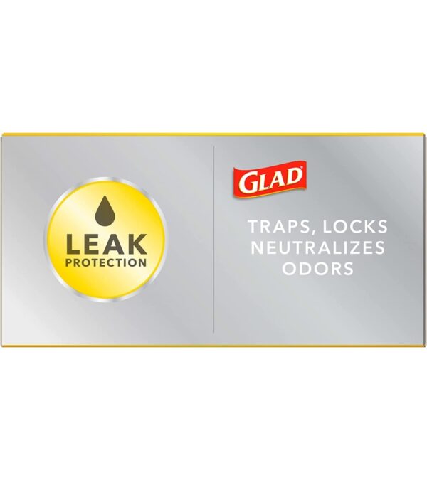 Glad ForceFlex Tall Kitchen Drawstring Trash Bags, 13 Gal, OdorShield, 80 Ct