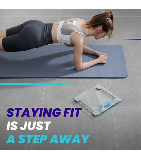 Etekcity Bathroom Scale for Body Weight, Digital Weighing Machine for People, Accurate & Large LCD Backlight Display, 6mm Tempered Glass, 400 lbs