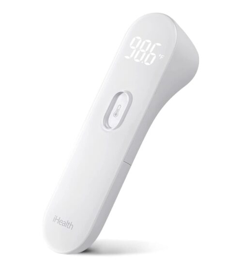 img-dac04d9cad68b2bc9fedaeb356212aa8 iHealth No-Touch Forehead Thermometer, Digital Infrared Thermometer for Adults and Kids, Touchless Baby Thermometer, 3 Ultra-Sensitive Sensors, Large LED Digits, Quiet Vibration Feedback, Non Contact