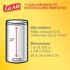 img-dd0bb75ae5b1c31754fbffeea423dadc-1 Glad Trash & Food Storage ForceFlex Protection Series Tall Trash Bags, 13 Gal, Gain Moonlight Breeze with Febreze, 110 Ct (Package May Vary)
