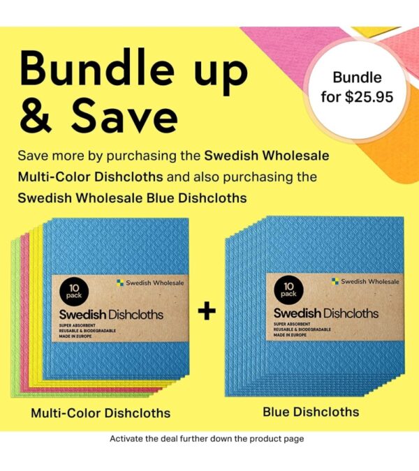 img-ddbb69d9f9e04de8f17ac1aecabdabe8 Swedish Wholesale Swedish Dish Cloths – 10 Pack Reusable, Absorbent Hand Towels for Kitchen, Counters & Washing Dishes – Cellulose Sponge Cloth – Eco Friendly Gifts – Assorted