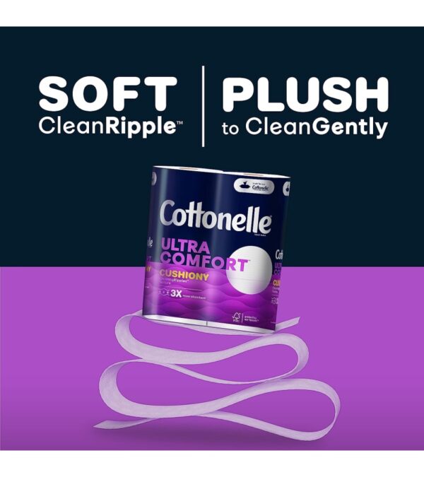 img-e14a3f942272e953801b69a64b911a6f Cottonelle Ultra Comfort Toilet Paper with Cushiony CleaningRipples Texture, Strong Bath Tissue, 32 Family Mega Rolls (32 Family Mega Rolls = 144 Regular Rolls) (8 Packs of 4), 325 Sheets per Roll