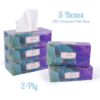 img-e445ac0d1e2b0dfdf0914119d5568568 Plush Facial Tissues 130 Per Box Size 7″ X 6.9″ 2 Ply,Soft, Smooth, Great for Bathroom, Office, Store, School,Home, Kitchen, Or in Your Car & in Every Room (Family pack Pack of 5, 650 Tissues total)