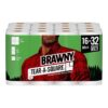 img-e85a954ed4fb0f569c8a2709ca9b4a02 Brawny Tear-A-Square Paper Towels, 16 Double Rolls = 32 Regular Rolls, 3 Sheet Size Options, Quarter Size Sheets