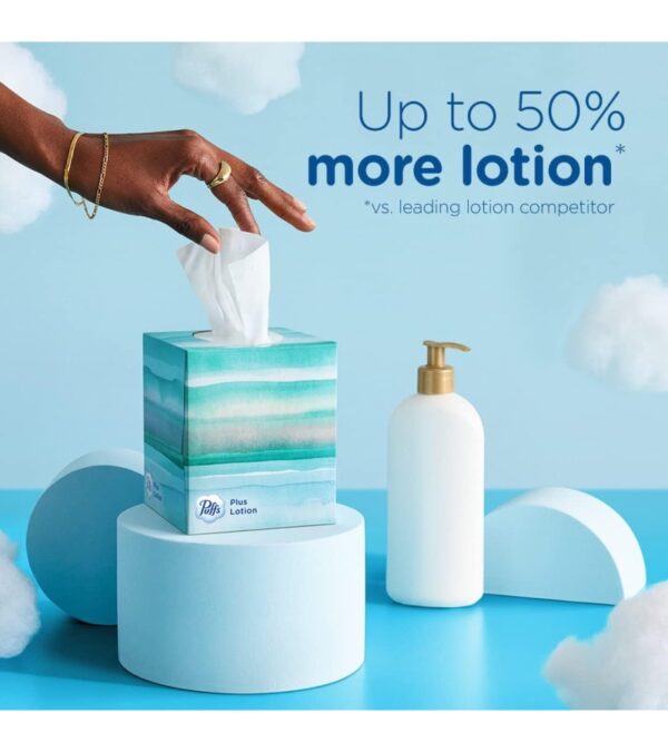 img-e85da89a90f478e53642bf205a24ac90 Puffs Plus Lotion Facial Tissues, 8 Family Boxes, 124 Facial Tissues per Box