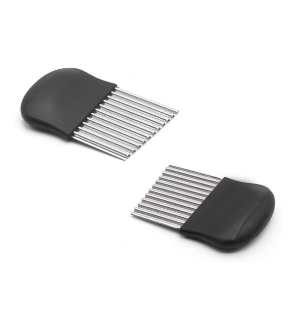 img-eb55391623e4800e563ec72c967dd270 Potato Carrot Vegetable Crinkle Wavy Chopper Cutter Blade French Fry Slicer Easy Quick Kitchen Tool Knife Stainless Steel Blade 2 Packs/Set