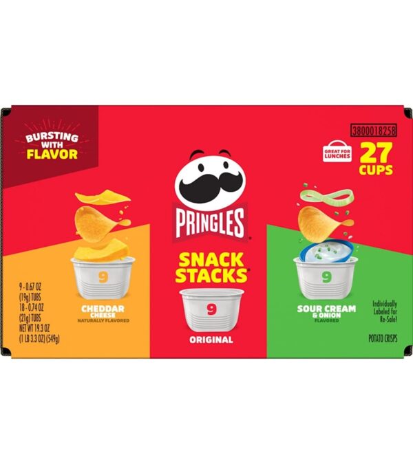 img-ec0a19fe2c90e165b498c929d1b118a8 Pringles Potato Crisps Chips, Lunch Snacks, Office and Kids Snacks, Snack Stacks, Variety Pack, 19.3oz Box (27 Cups)