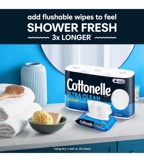 img-ed51b36eff3dc688ec6d9c4abcba7024 Cottonelle Ultra Clean Toilet Paper with Active CleaningRipples Texture, Strong Bath Tissue, 32 Family Mega Rolls (32 Family Mega Rolls = 176 Regular Rolls) (8 Packs of 4), 388 Sheets per Roll