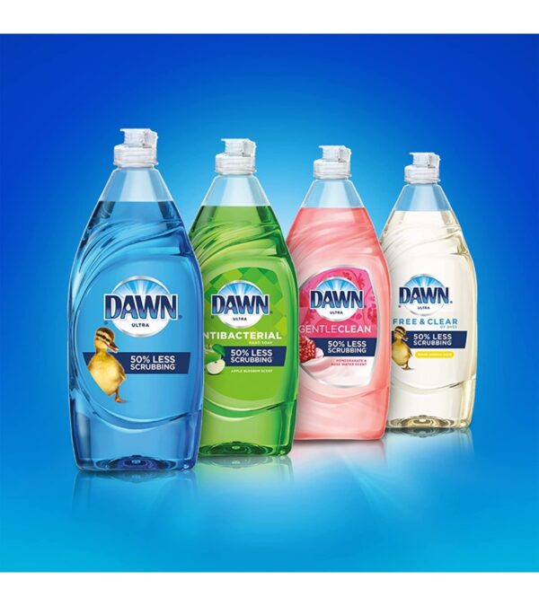 img-ee8b4b9cffca9271444d39cd24bb1b5a Dawn Ultra Dishwashing Liquid Dish Soap (4×19.4 Fl oz) + Non-Scratch Sponge (2 Count), Original Scent