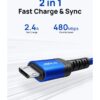 img-eeb87c4fc88158a3de488f1eff425c3c JSAUX Micro USB Cable Android Charger, (2-Pack 6.6FT) Micro USB Android Charger Cable Nylon Braided Cord Compatible with Galaxy S7 S6 J7 Edge Note 5, Kindle. MP3 and More-Blue