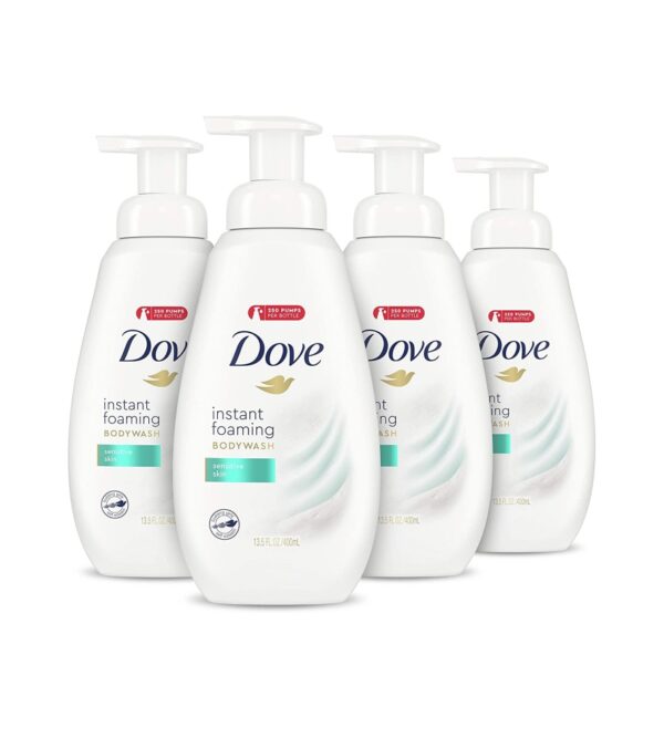 img-f0958c9fd5760fd50210a9cb8f8d2d11 Dove Instant Foaming Body Wash for Softer and Smoother Skin Sensitive Skin Effectively Washes Away Bacteria While Nourishing Your Skin 13.5 oz Pack of 4