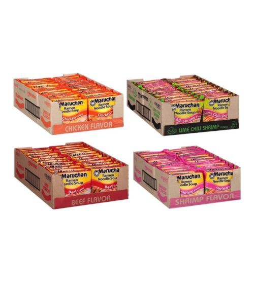 img-f2a1e03c86fe1f6aa03572133bdcfc86 Maruchan Ramen Instant Soup Noodles Mix Variety 4 Flavor Packs 96 Count – 24 Chicken , 24 Lime Chili Shrimp , 24 Beef , 24 Shrimp Pack Lunch / Dinner Variety