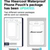 Hiearcool Universal Waterproof Phone Pouch, Waterproof Phone Case Compatible for iPhone 14 13 12 11 Pro Max XS Plus Samsung Galaxy S22 Cellphone Up to 7.2″, IPX8 Cellphone Dry Bag for Vacation-2 Pack