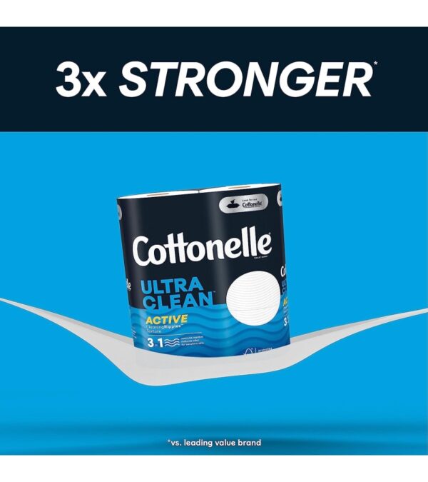 img-f429a3fe7707148df0729616494f783c Cottonelle Ultra Clean Toilet Paper with Active CleaningRipples Texture, Strong Bath Tissue, 32 Family Mega Rolls (32 Family Mega Rolls = 176 Regular Rolls) (8 Packs of 4), 388 Sheets per Roll