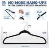 img-f547e8ac4b775ca65b95cf39a78b4d49 Zober Velvet Hangers 50 Pack – Black Hangers for Coats, Pants & Dress Clothes – Non Slip Clothes Hanger Set w/ 360 Degree Swivel, Holds up to 10 lbs – Strong Felt Hangers for Clothing