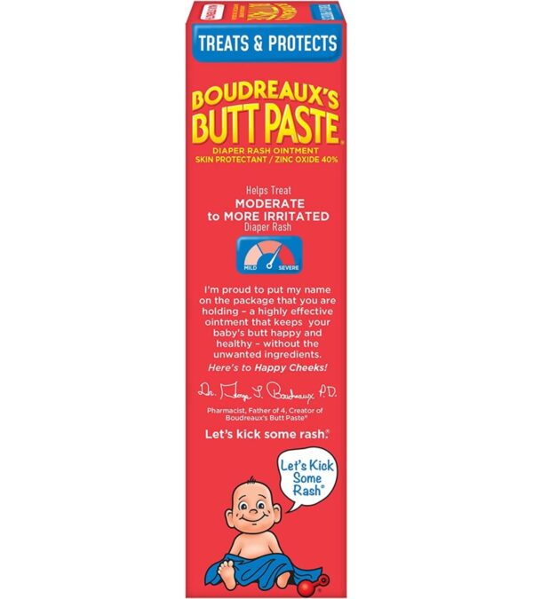 img-f58a12135bc3c38d6d688674e881fc9c Boudreaux's Butt Paste Maximum Strength Diaper Rash Cream, Ointment for Baby, 4 oz Tube