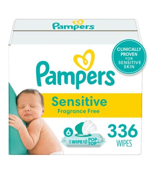 img-f5cbe534f735e0a8c05fd61259e55bdc Choose your count – Baby Wipes, Pampers Sensitive Water Based Baby Diaper Wipes, Hypoallergenic and Unscented, 6 Pop-Top Packs, 336 Total Wipes (Packaging May Vary)