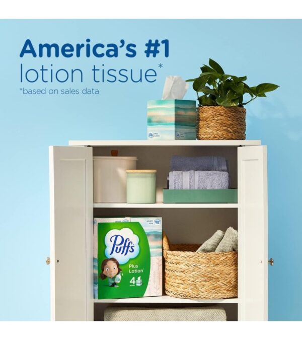 img-f672b3f3a26e67d6a8ae18213cc5d0b2 Puffs Plus Lotion Facial Tissues, 8 Family Boxes, 124 Facial Tissues per Box