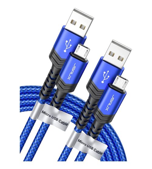 img-f7a379715e5441b75db275fdbc2106dc JSAUX Micro USB Cable Android Charger, (2-Pack 6.6FT) Micro USB Android Charger Cable Nylon Braided Cord Compatible with Galaxy S7 S6 J7 Edge Note 5, Kindle. MP3 and More-Blue